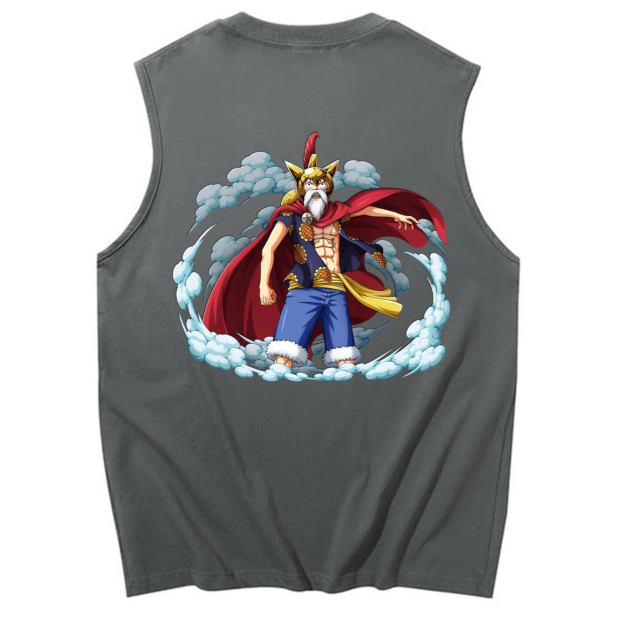 ワンピース モンキー・D・ルフィ ONE PIECE Monkey D. Luffy コットン100％タンクトップ（背面プリント）
